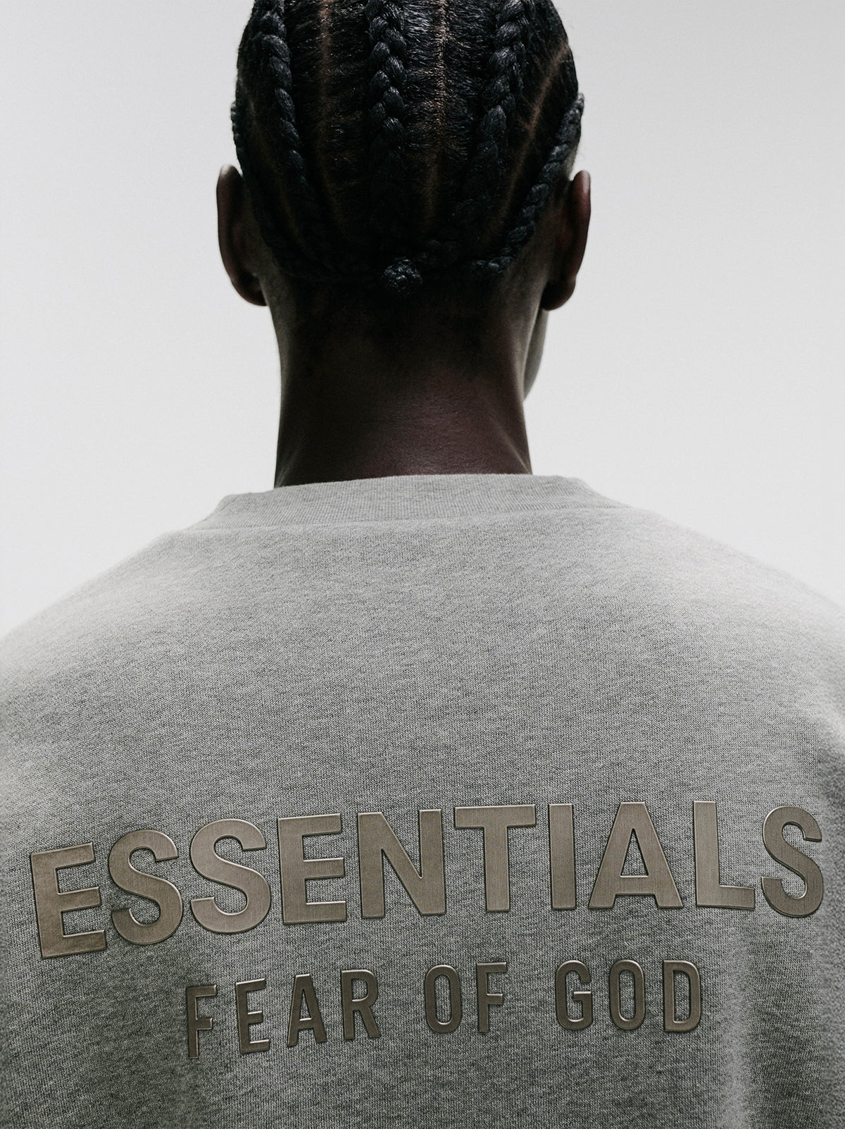 Fear of God Essentials Classic Long Sleeve Cotton Jersey Tee Soft Taupe