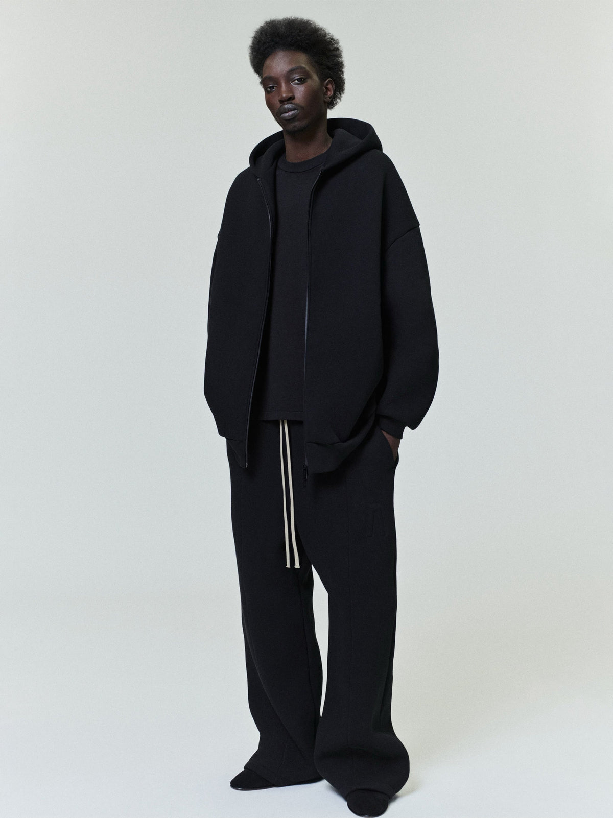 Fear of God Athletics Full Zip Up Hoodie Black