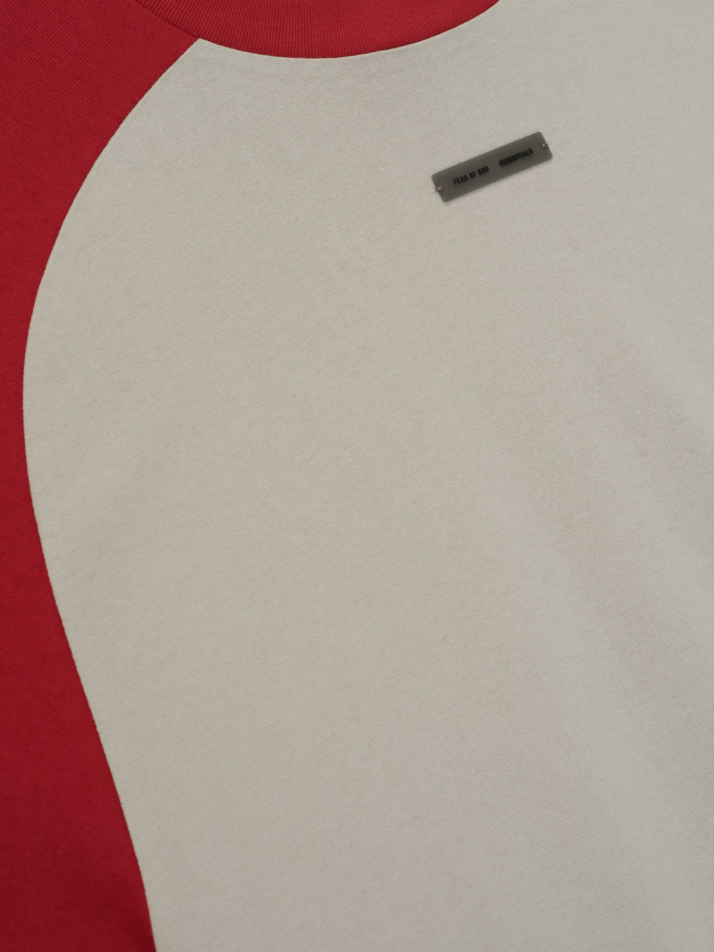 Fear of God Essentials 3/4 Raglan Sleeve Baseball Tee Off White Red