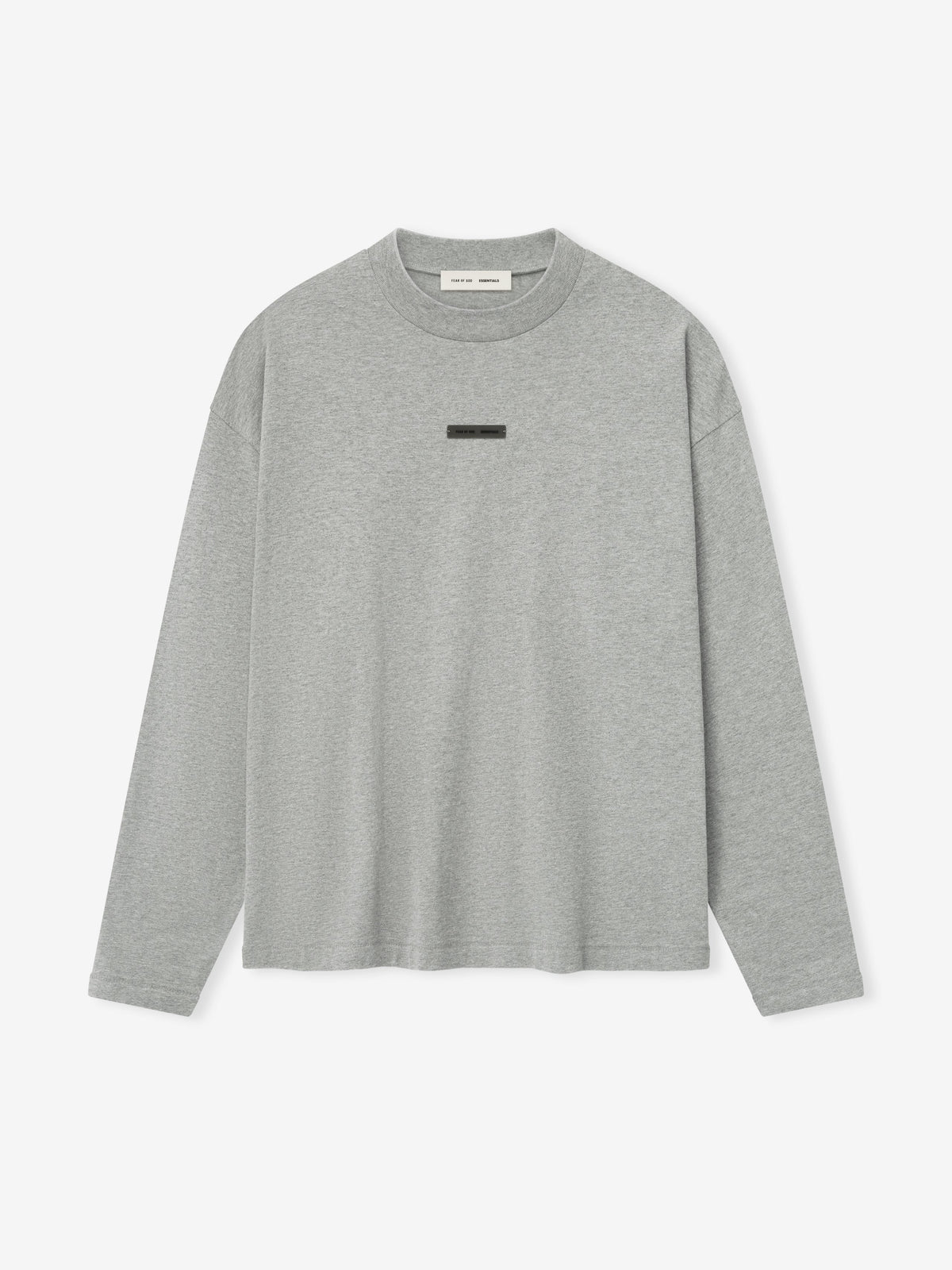 Fear of God Essentials Classic Long Sleeve Cotton Jersey Tee Soft Taupe