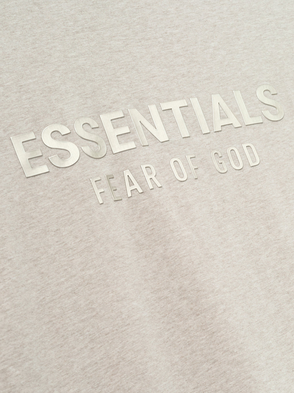 Fear of God Essentials Classic Long Sleeve Cotton Jersey Tee Light Gray