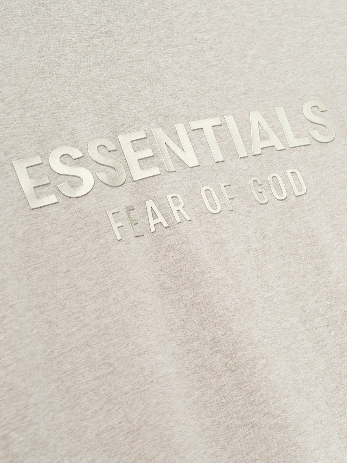 Fear of God Essentials Classic Long Sleeve Cotton Jersey Tee Light Gray