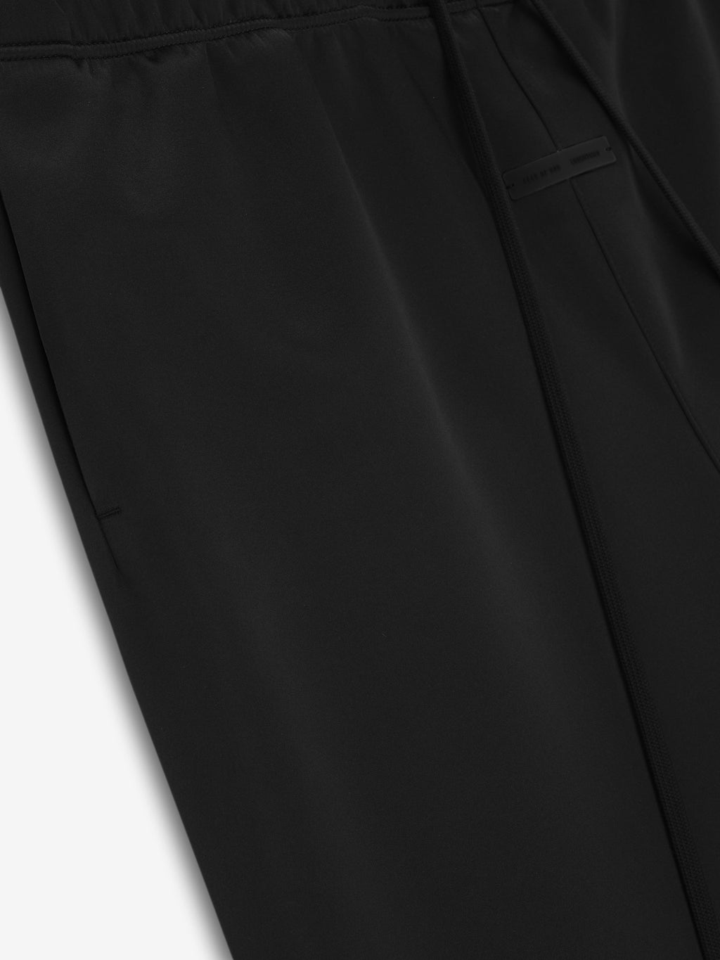 Fear of God Essentials Bonded Satin Relaxed Track Pant Black
