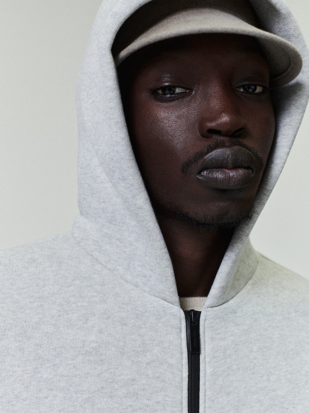 Fear of God Athletics Full Zip Up Hoodie Light Heather Grey