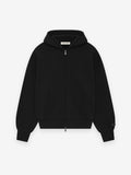 Fear of God Essentials Classic Core Fleece Full Zip-Up Hoodie Black