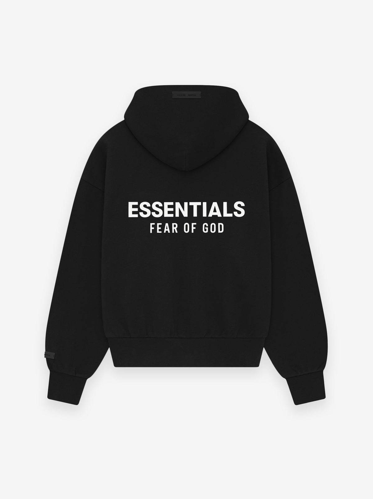 Fear of God Essentials Classic Core Fleece Full Zip-Up Hoodie Black