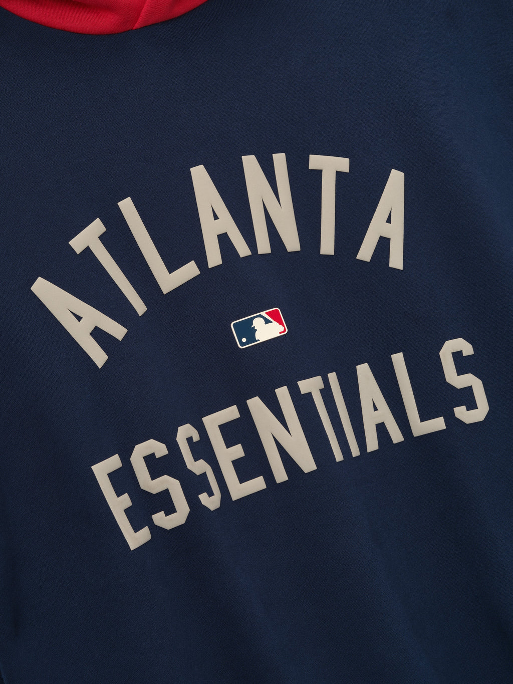 Fear of God Essentials Braves Sport Hoodie Navy Blue Red