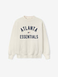 Fear of God Essentials Braves Sport Crewneck MLB Fleece Pullover Off White
