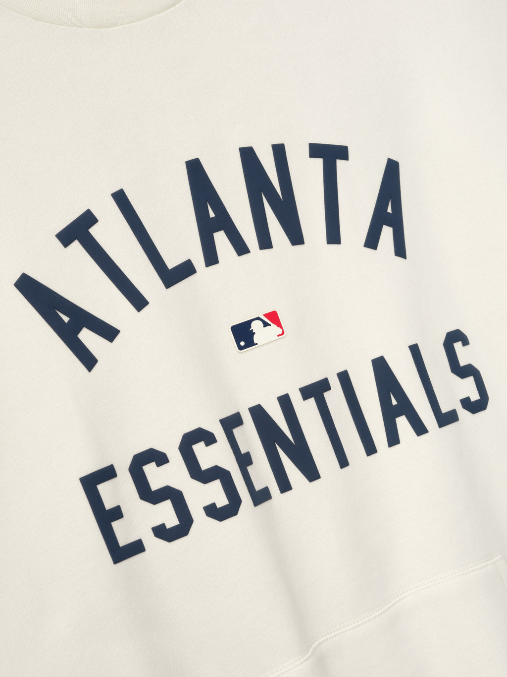 Fear of God Essentials Braves Sport Crewneck MLB Fleece Pullover Off White