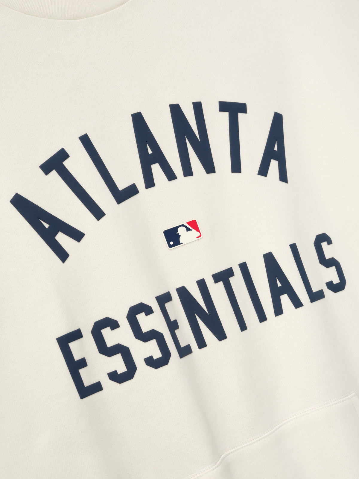 Fear of God Essentials Braves Sport Crewneck MLB Fleece Pullover Off White
