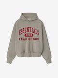 Fear of God Essentials Classic Core Fleece Hoodie 2026 Light Grey Red