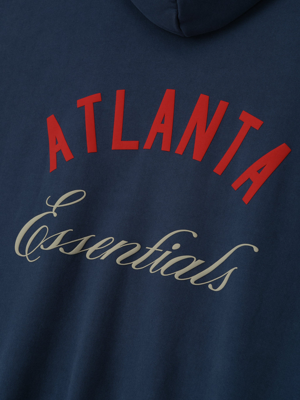 Fear of God Essentials Braves Sport Hoodie Heavyweight 520gsm Navy Blue