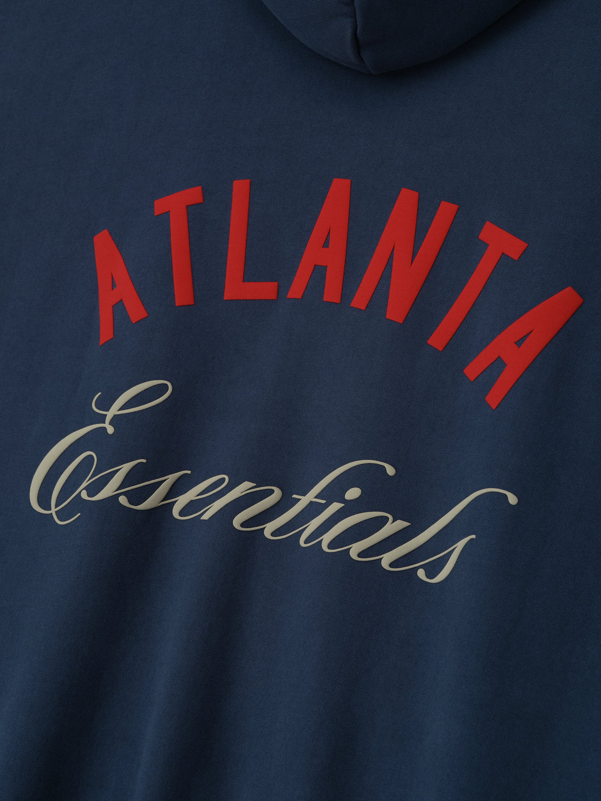 Fear of God Essentials Braves Sport Hoodie Heavyweight 520gsm Navy Blue