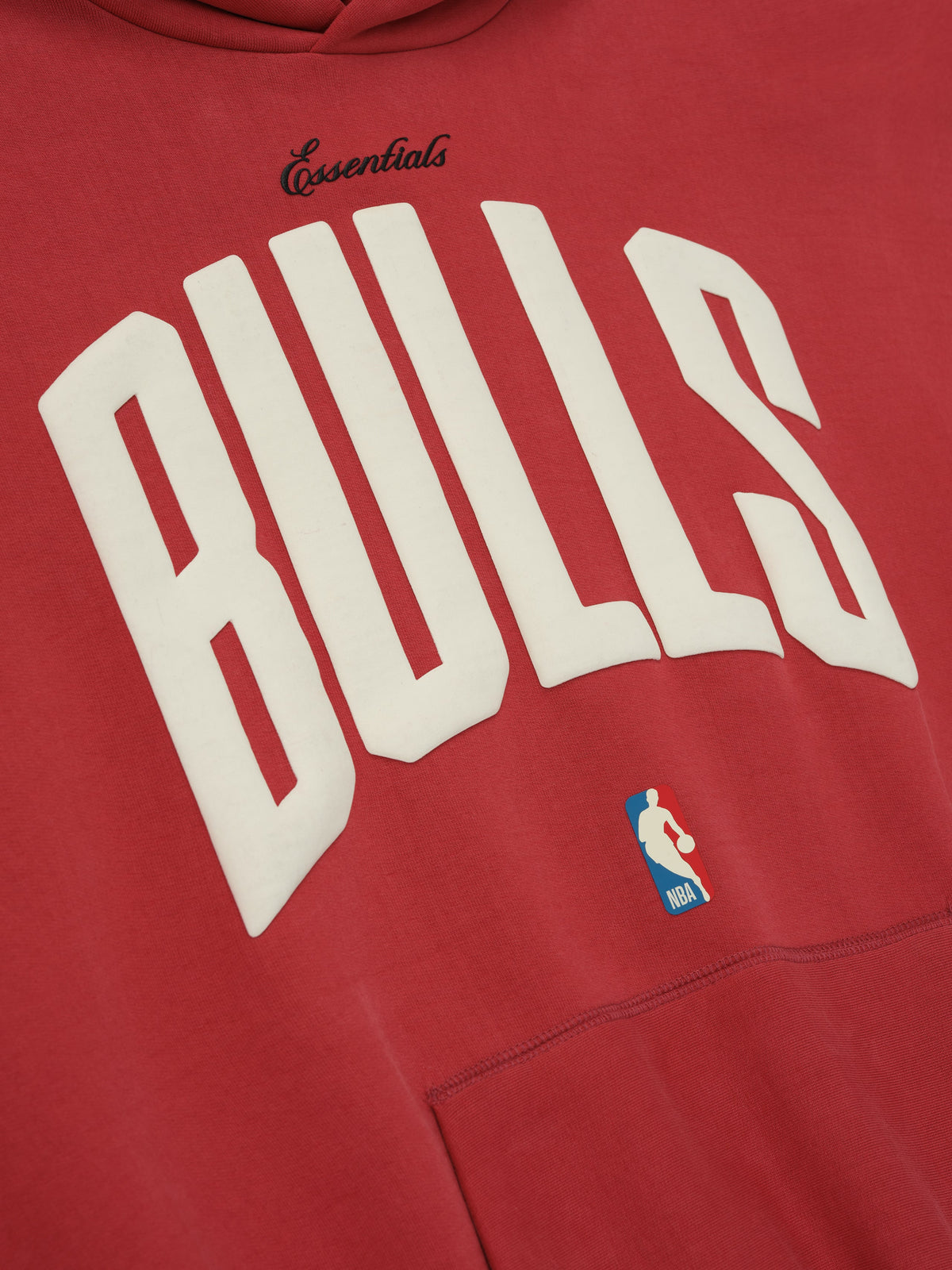 Fear of God Essentials Bulls 90s Heavyweight Hoodie Red