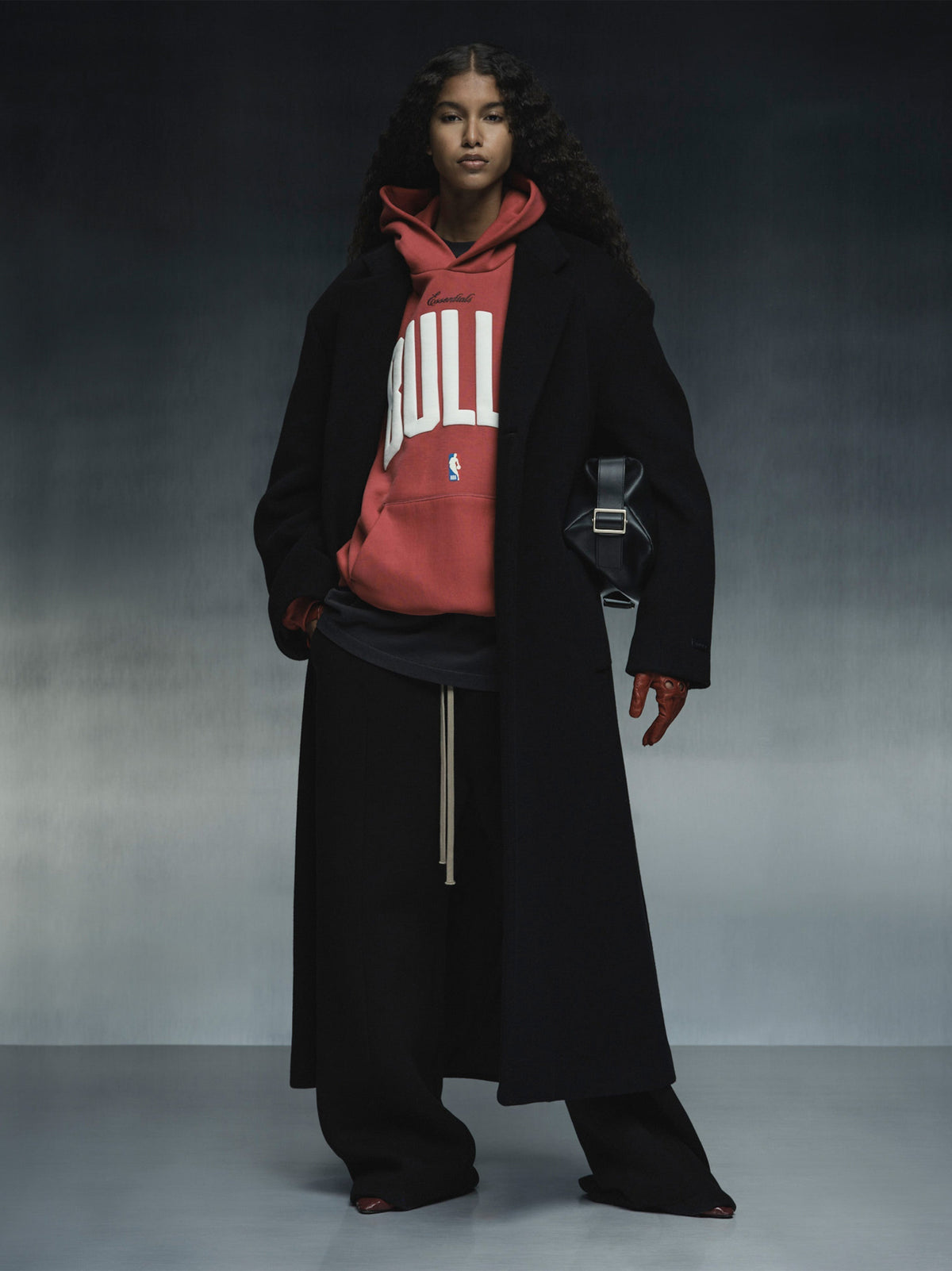 Fear of God Essentials Bulls 90s Heavyweight Hoodie Red