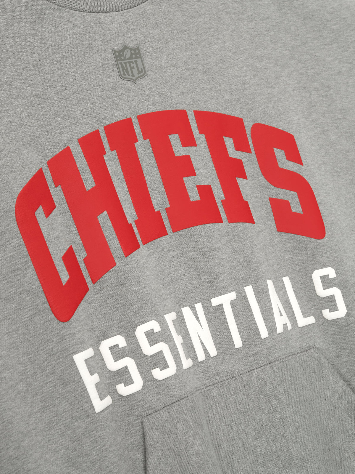 Fear of God Essentials x Kansas City Chiefs Sport Crewneck Sweatshirt Heather Grey Red