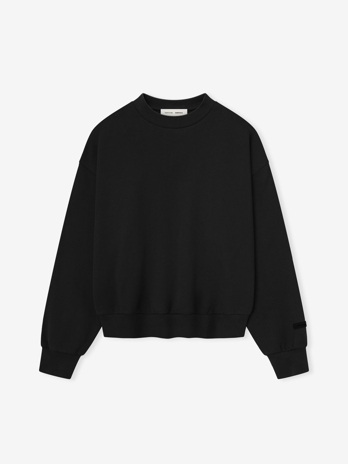 Fear of God Essentials Classic Fleece Crewneck Sweatshirt Black