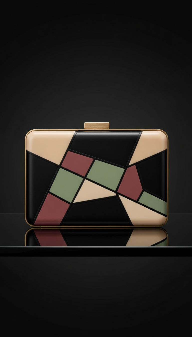 Limited-Edition Metallic Box Clutch