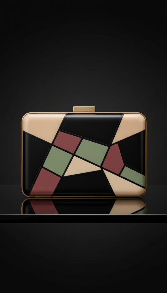 Limited-Edition Metallic Box Clutch