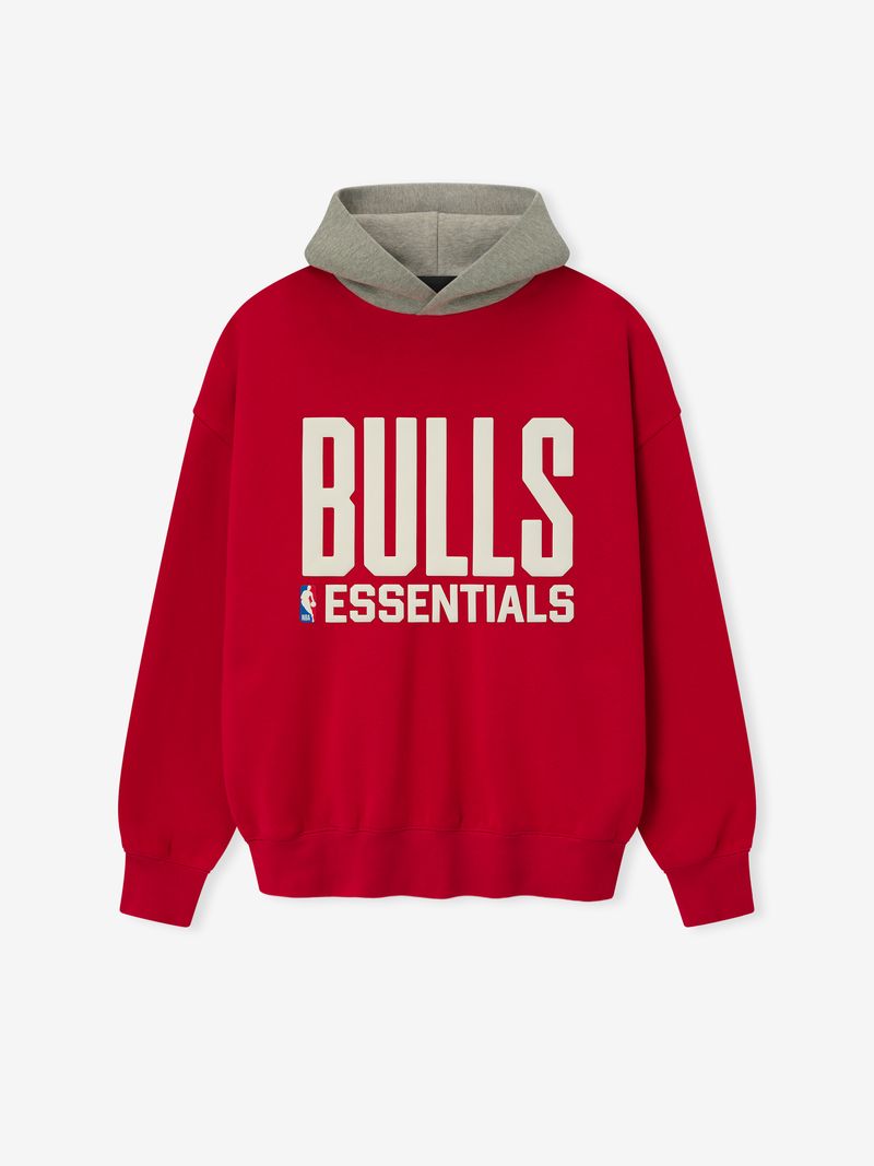 Fear of God Essentials Bulls Sport Hoodie Red Grey