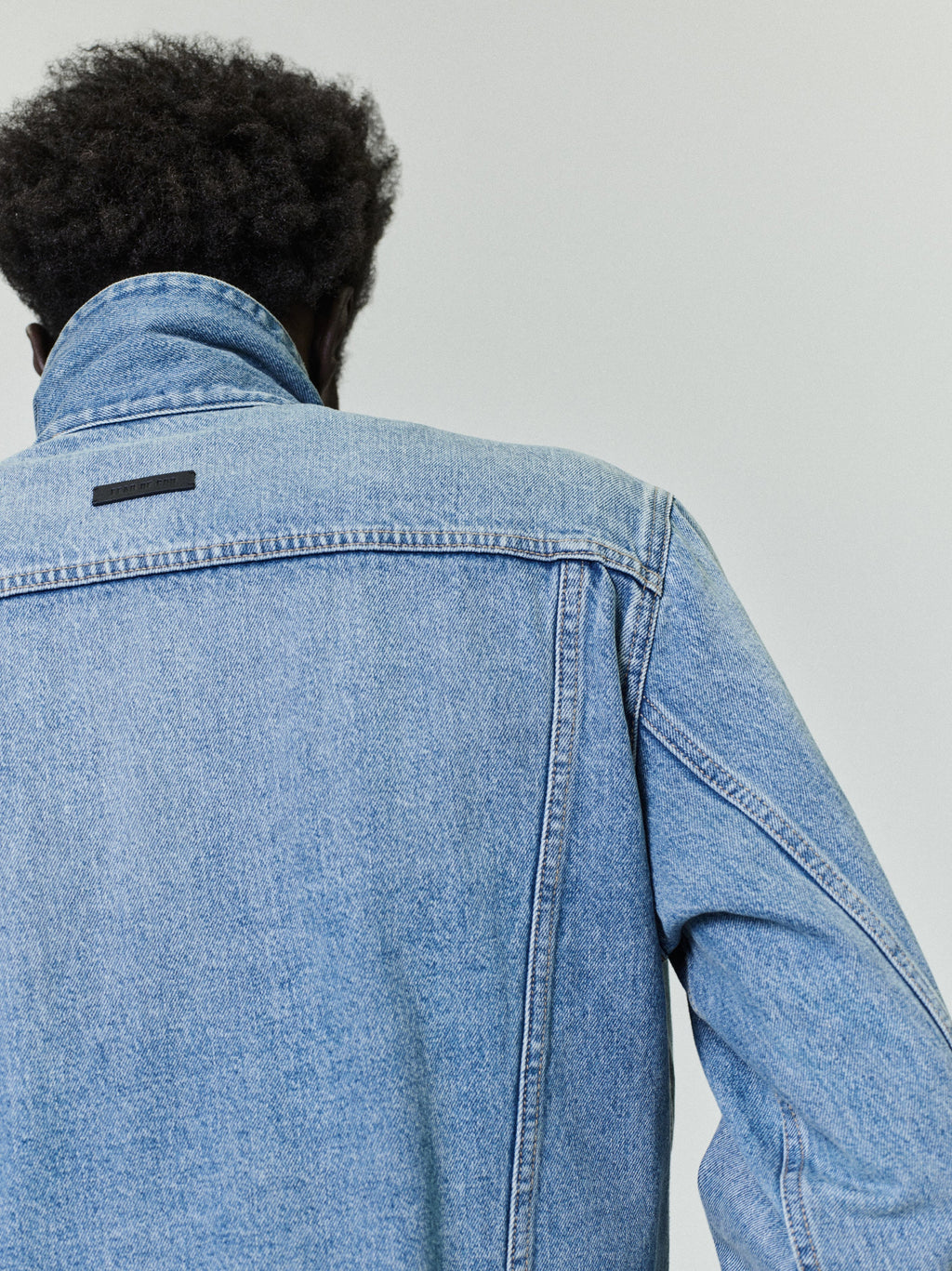 Fear of God Essentials Denim Trucker Jacket Light Indigo