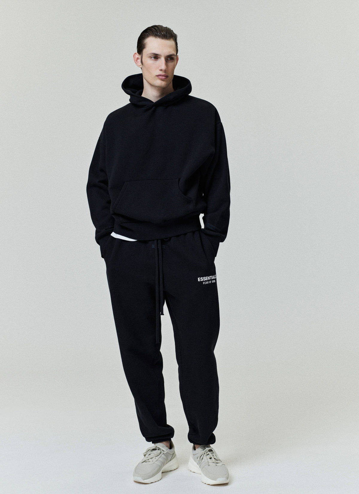 Fear of God Essentials Classic Core Fleece Hoodie Black