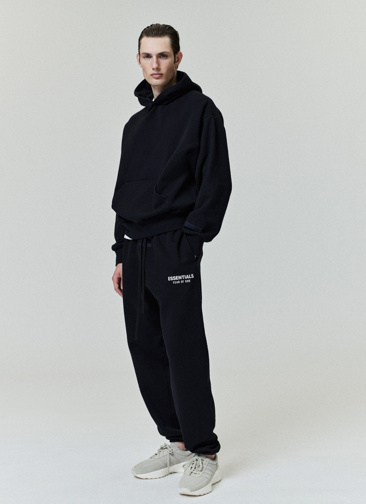 Fear of God Essentials Classic Core Fleece Hoodie Black