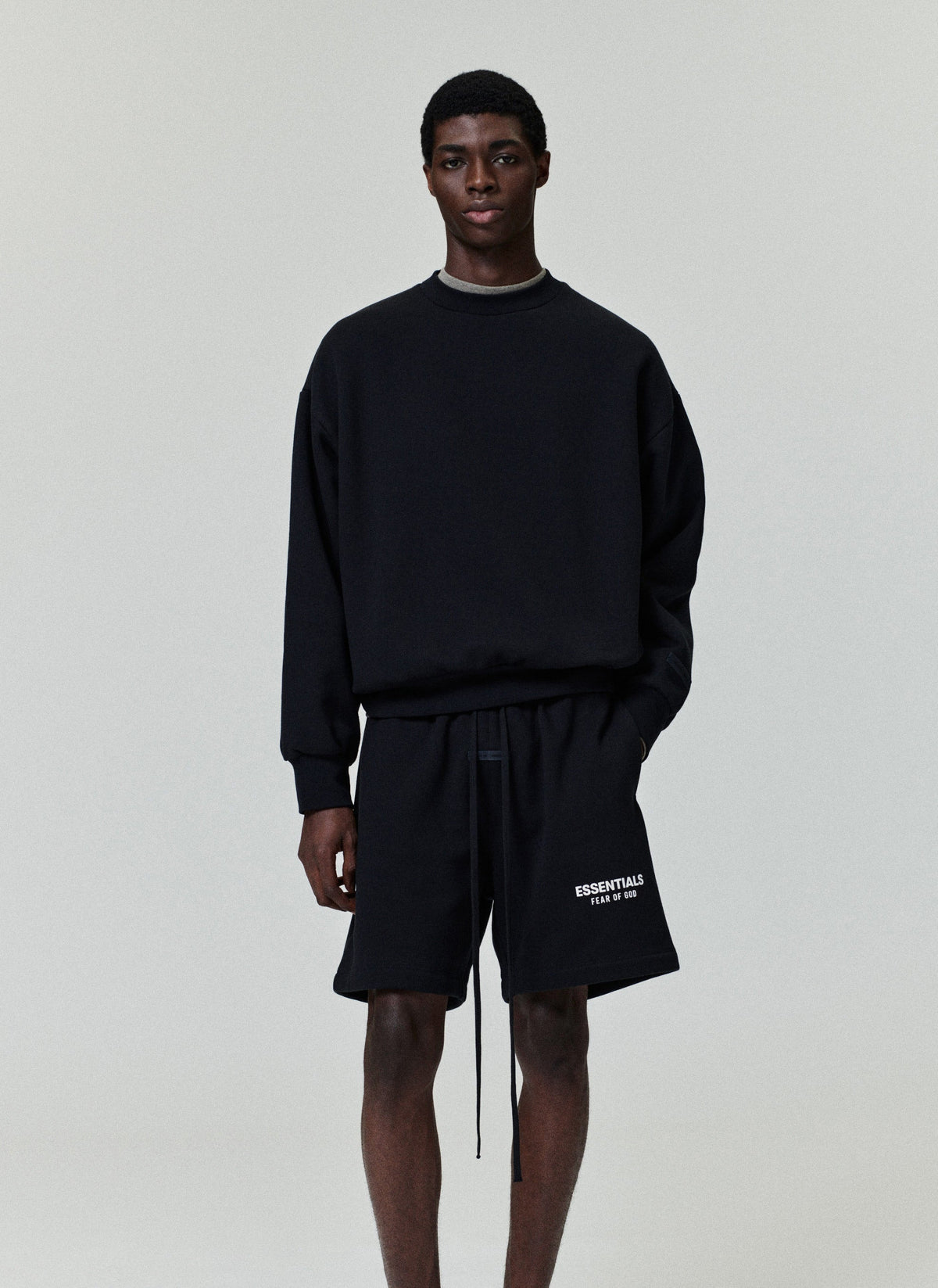 Fear of God Essentials Classic Core Fleece Crewneck Sweatshirt Black