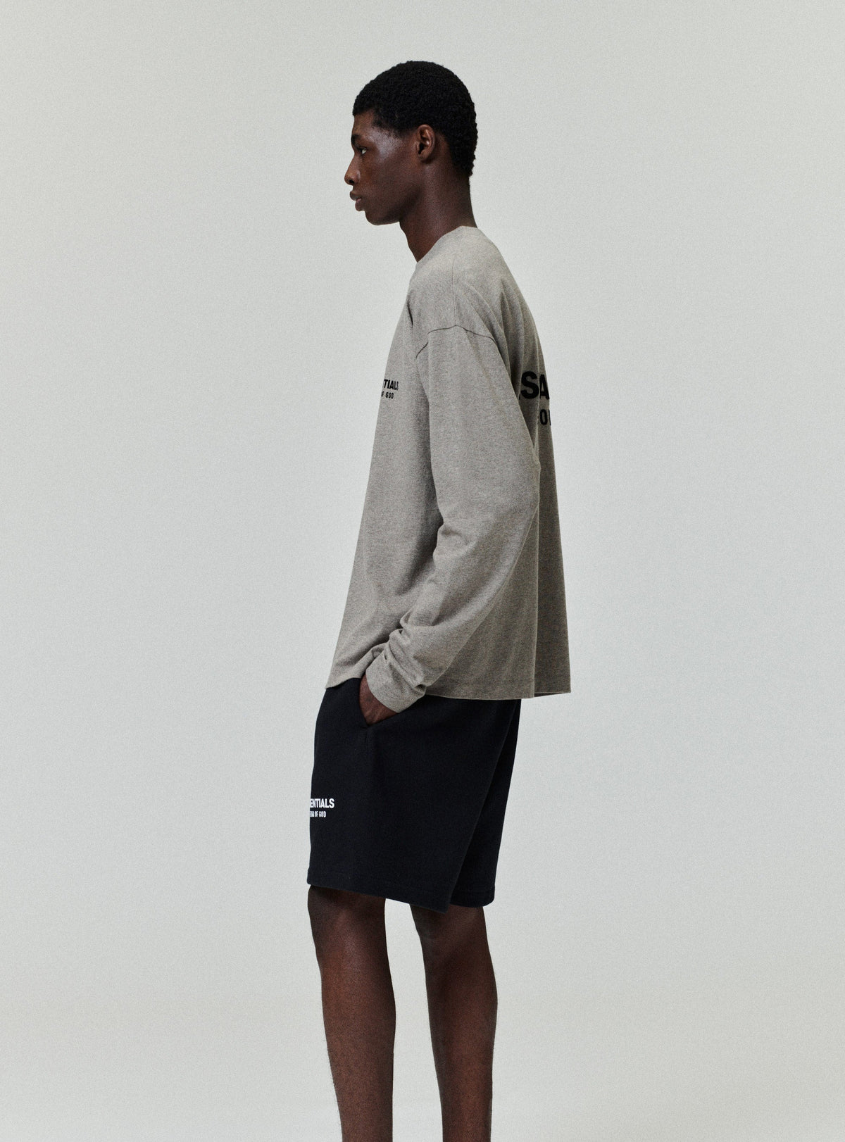 Fear of God Essentials Classic Long Sleeve Crewneck Tee Taupe