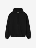 Fear of God Athletics Half Zip Hoodie - Heavy Cotton Fleece Black