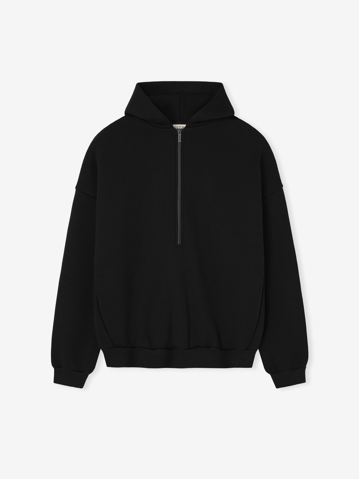 Fear of God Athletics Half Zip Hoodie - Heavy Cotton Fleece Black