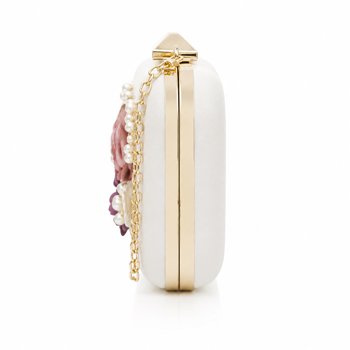 BagAg Woman Pearl Floral Envelope Evening Clutch Bag
