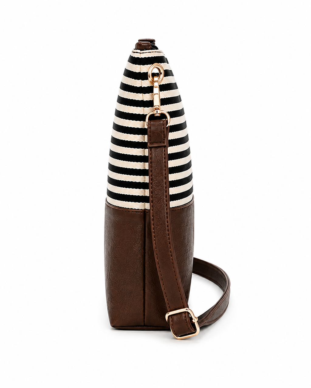 Bag Ag Woman Striped Canvas Crossbody Shoulder Bag