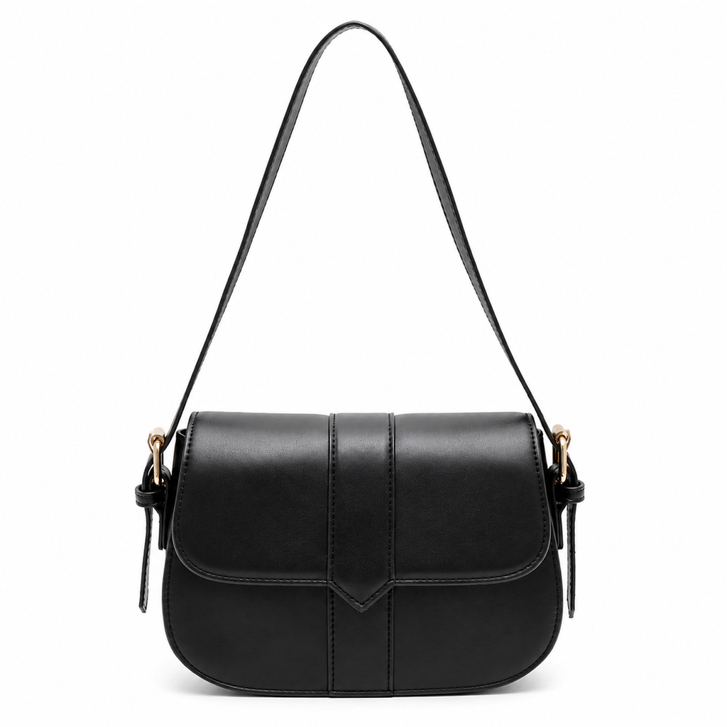 Bag Ag Woman Solid Vegan Leather Vintage Saddle Bag
