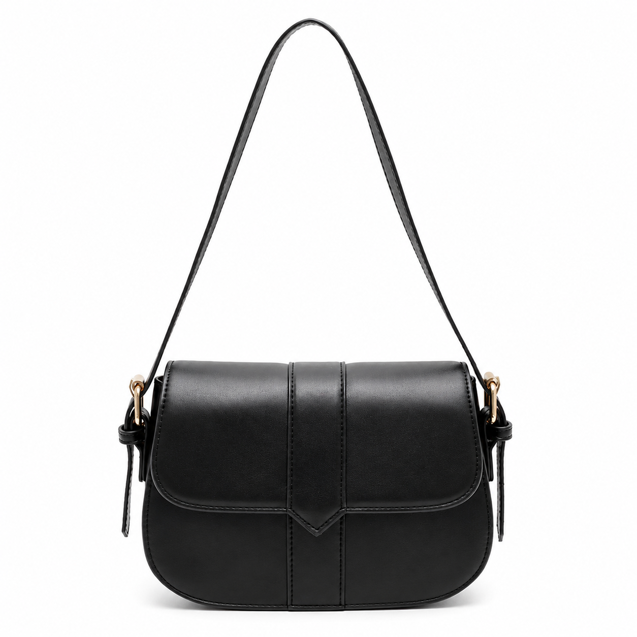 Bag Ag Woman Solid Vegan Leather Vintage Saddle Bag