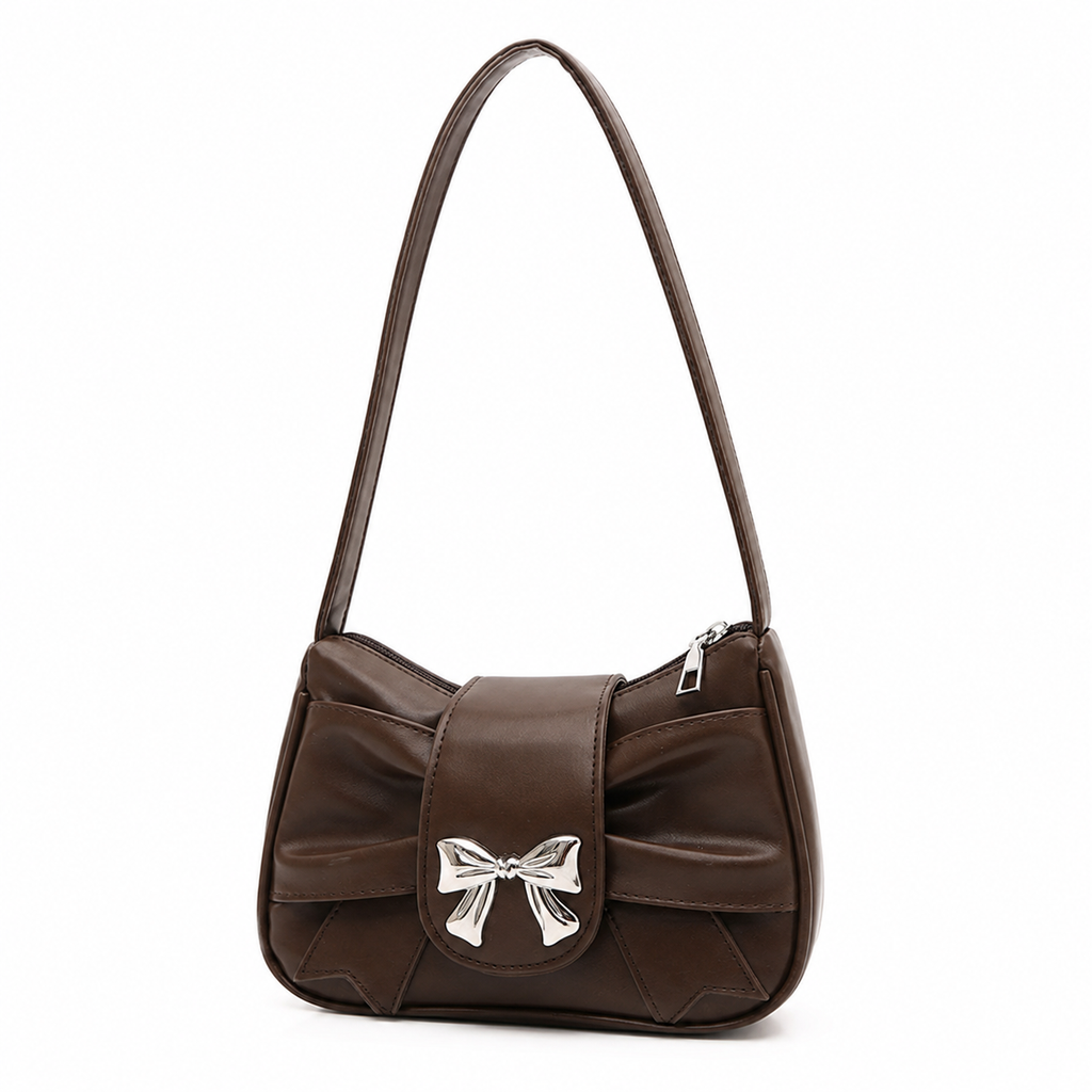 Bag Ag Woman French Pleated Bow Underarm Shoulder Bag