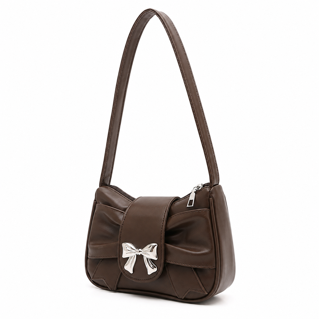 Bag Ag Woman French Pleated Bow Underarm Shoulder Bag