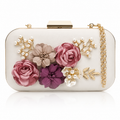 Bag Ag Woman Pearl Floral Envelope Evening Clutch Bag