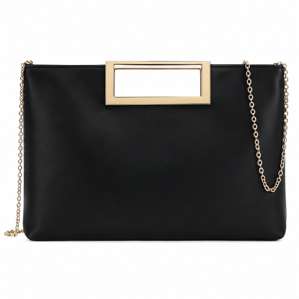 Bag Ag Woman Solid Vegan Leather Evening Clutch Bag