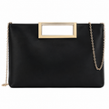 Bag Ag Woman Solid Vegan Leather Evening Clutch Bag