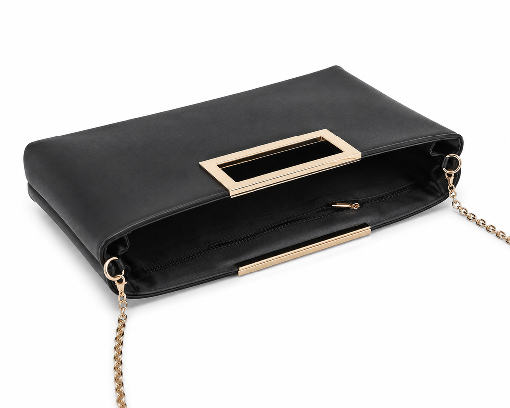 Bag Ag Woman Solid Vegan Leather Evening Clutch Bag