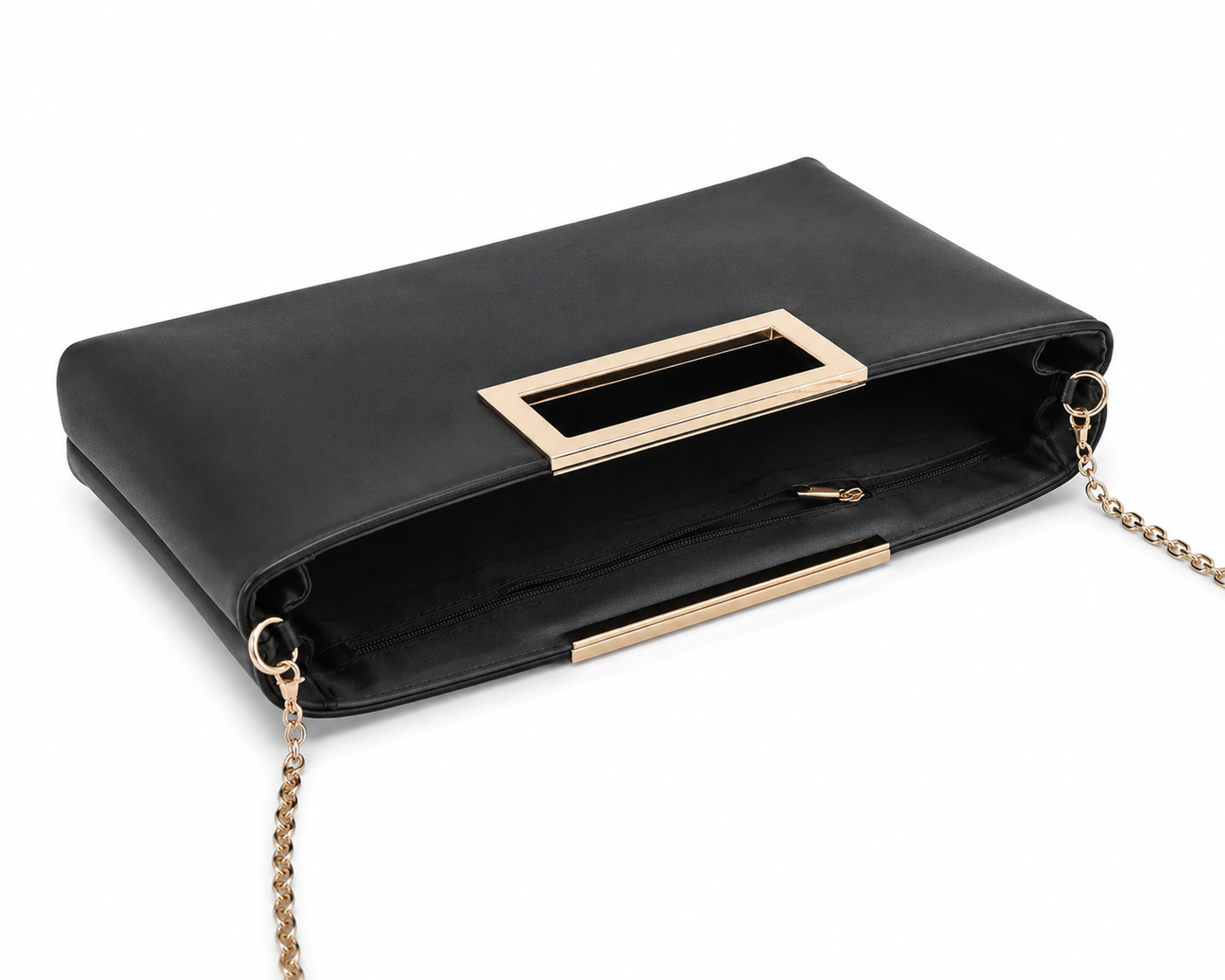 Bag Ag Woman Solid Vegan Leather Evening Clutch Bag
