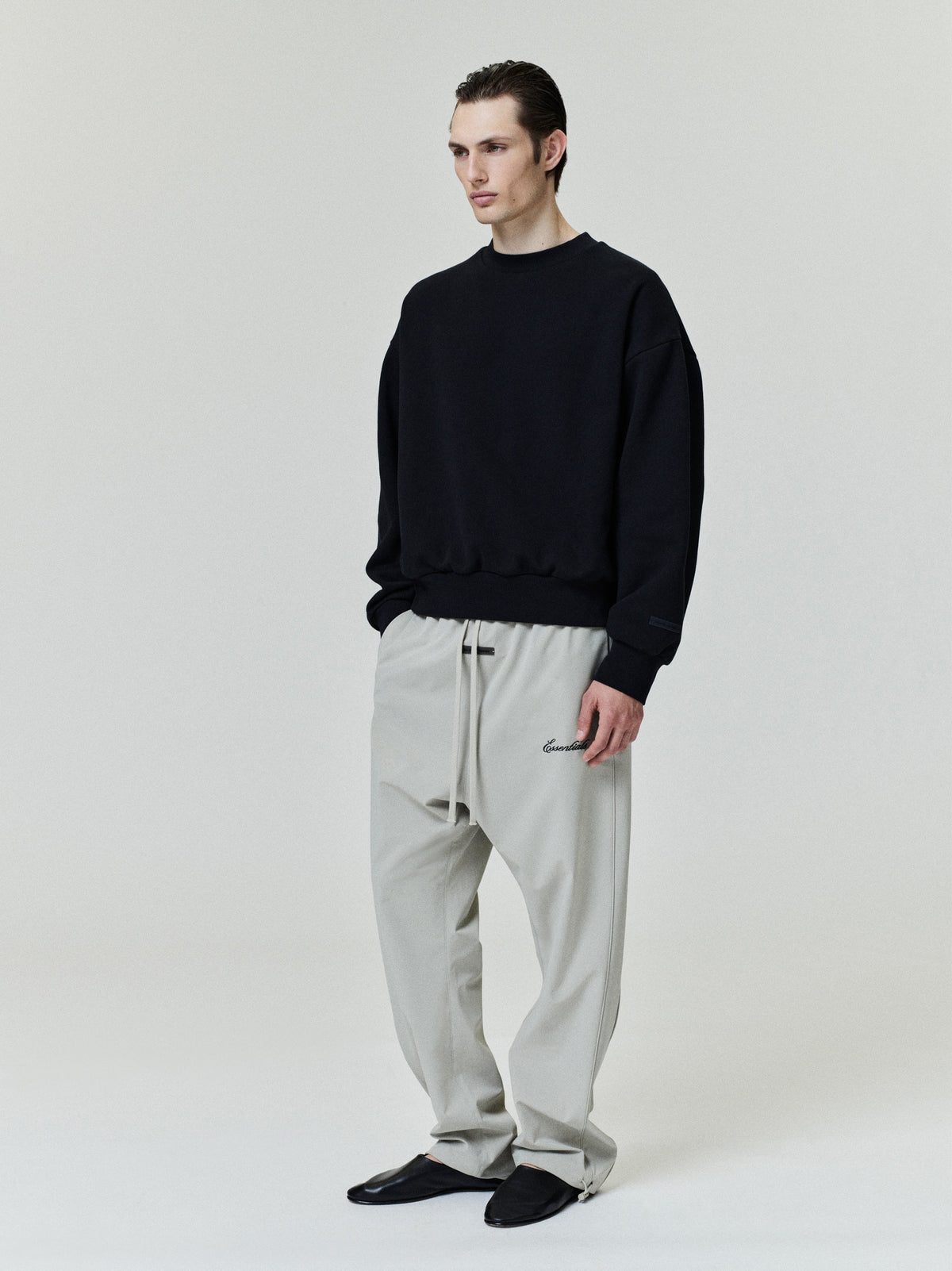 Fear of God Essentials Classic Fleece Crewneck Sweatshirt Black