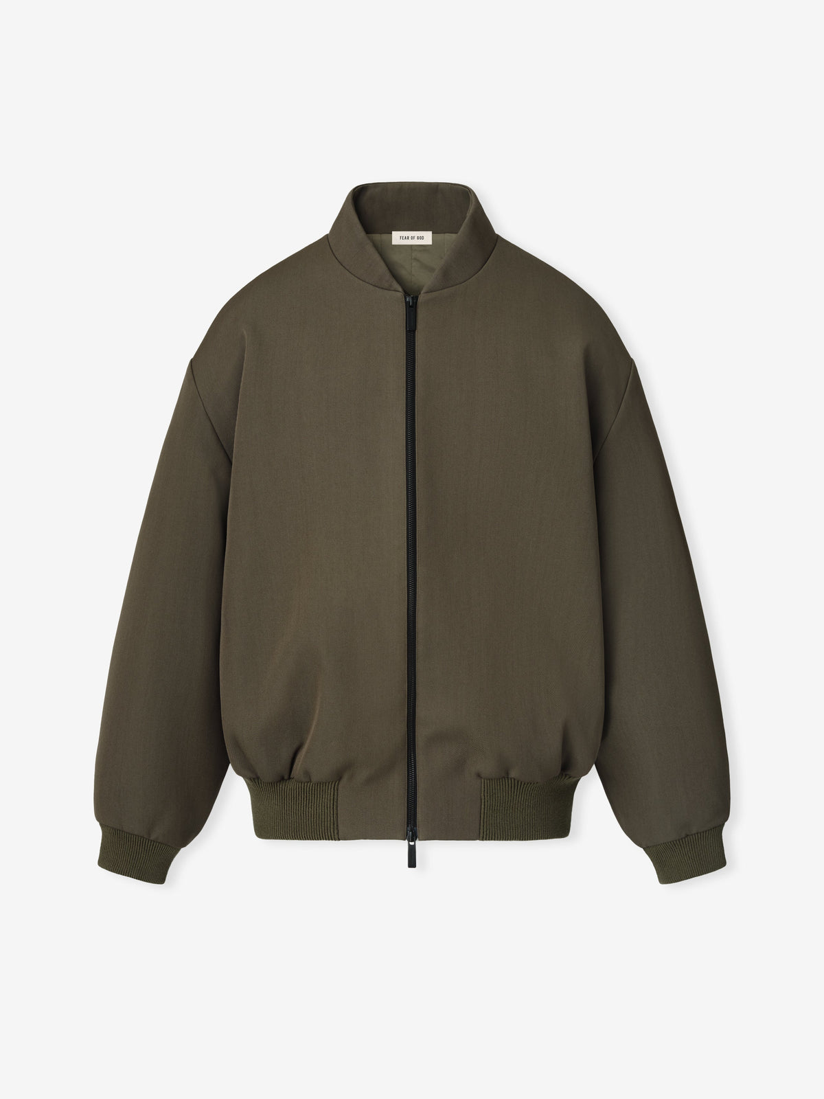 Fear of God Wool-Cotton Twill Heavyweight Bomber Jacket Olive Green