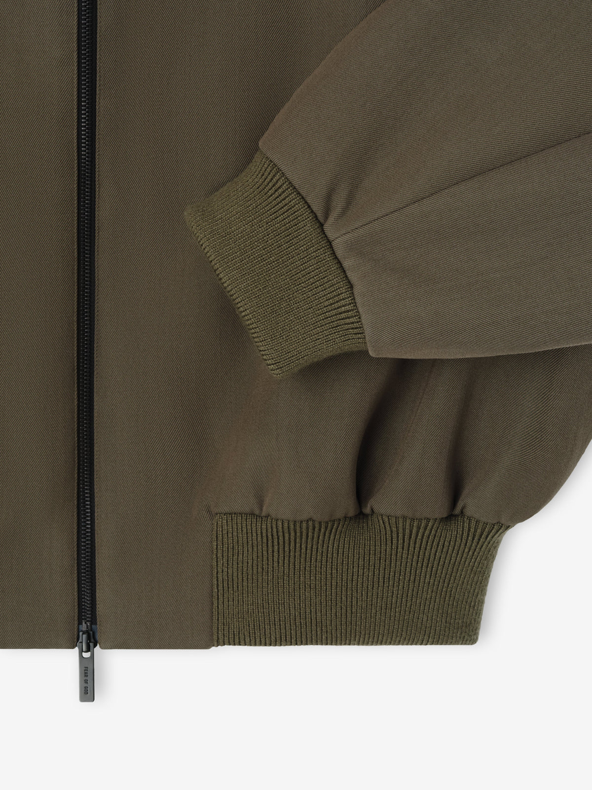 Fear of God Wool-Cotton Twill Heavyweight Bomber Jacket Olive Green