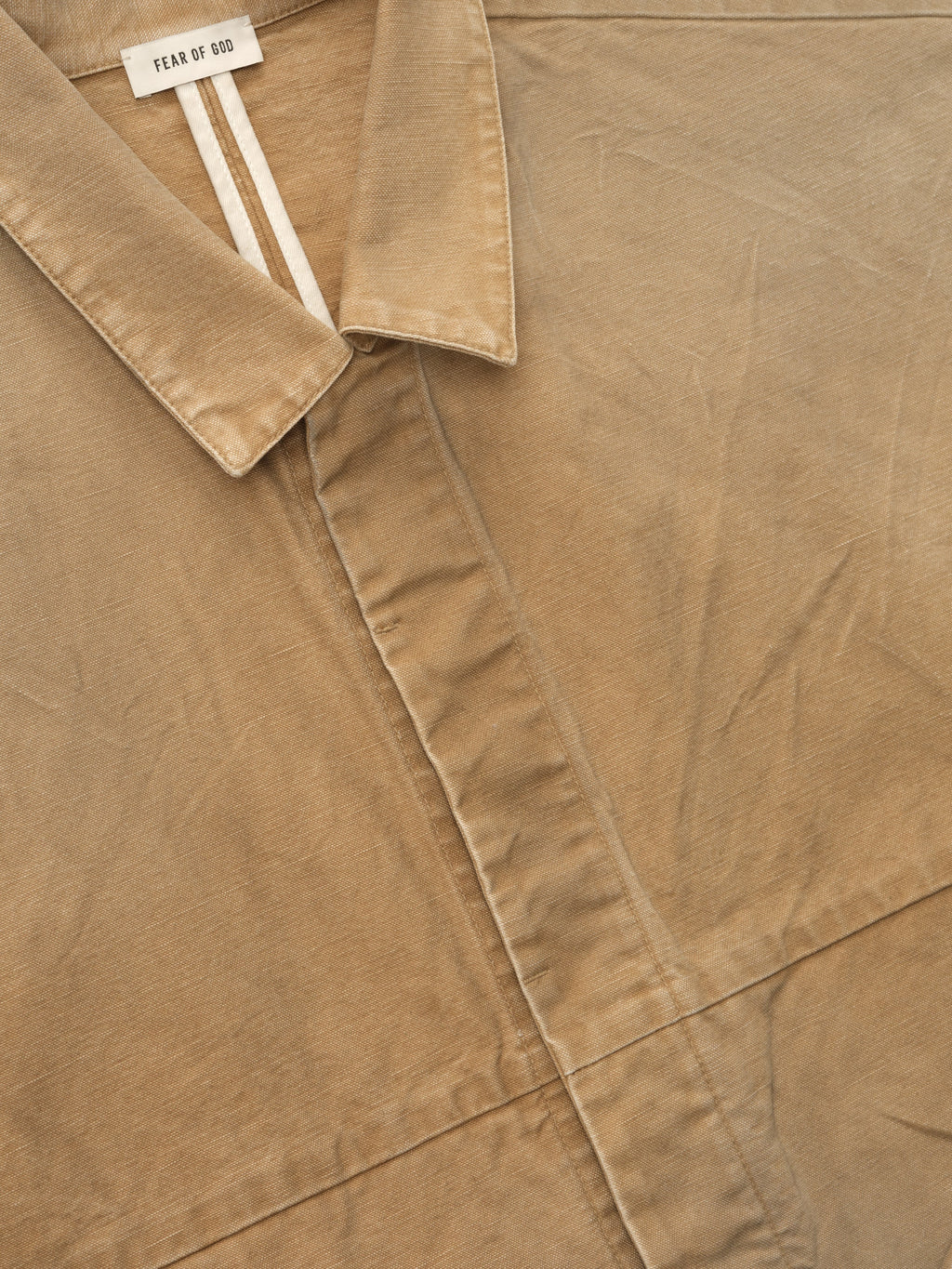Fear of God Japanese 100% Cotton Canvas Utility Jacket Sun-Faded Tan