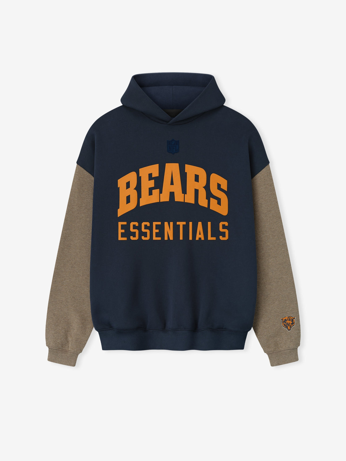Fear of God Essentials x Chicago Bears Sport Hoodie Navy Blue Beige