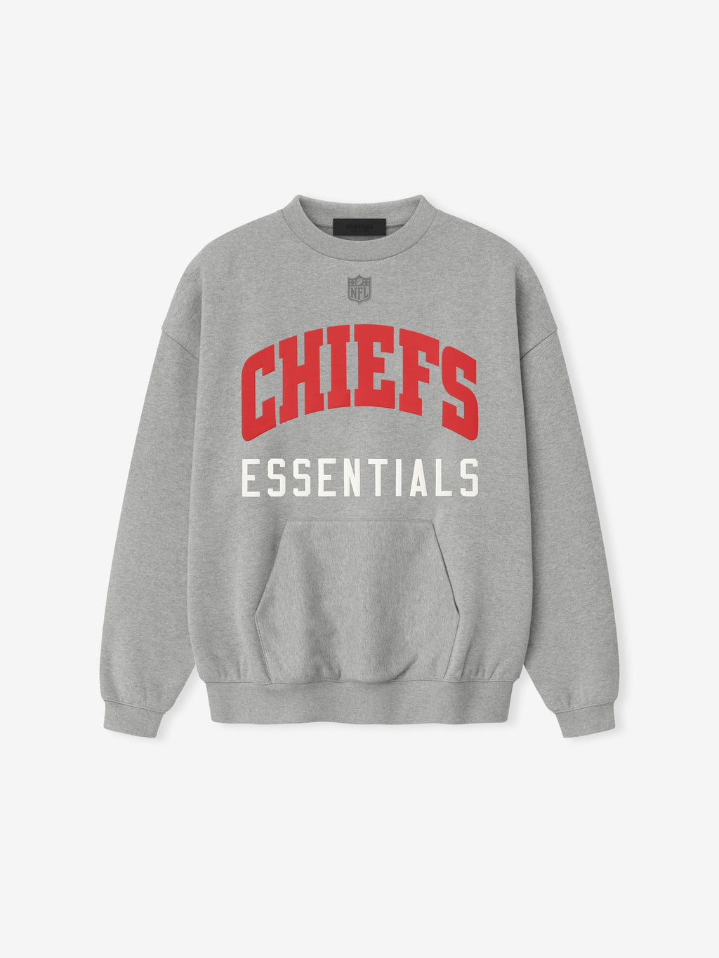 Fear of God Essentials x Kansas City Chiefs Sport Crewneck Sweatshirt Heather Grey Red