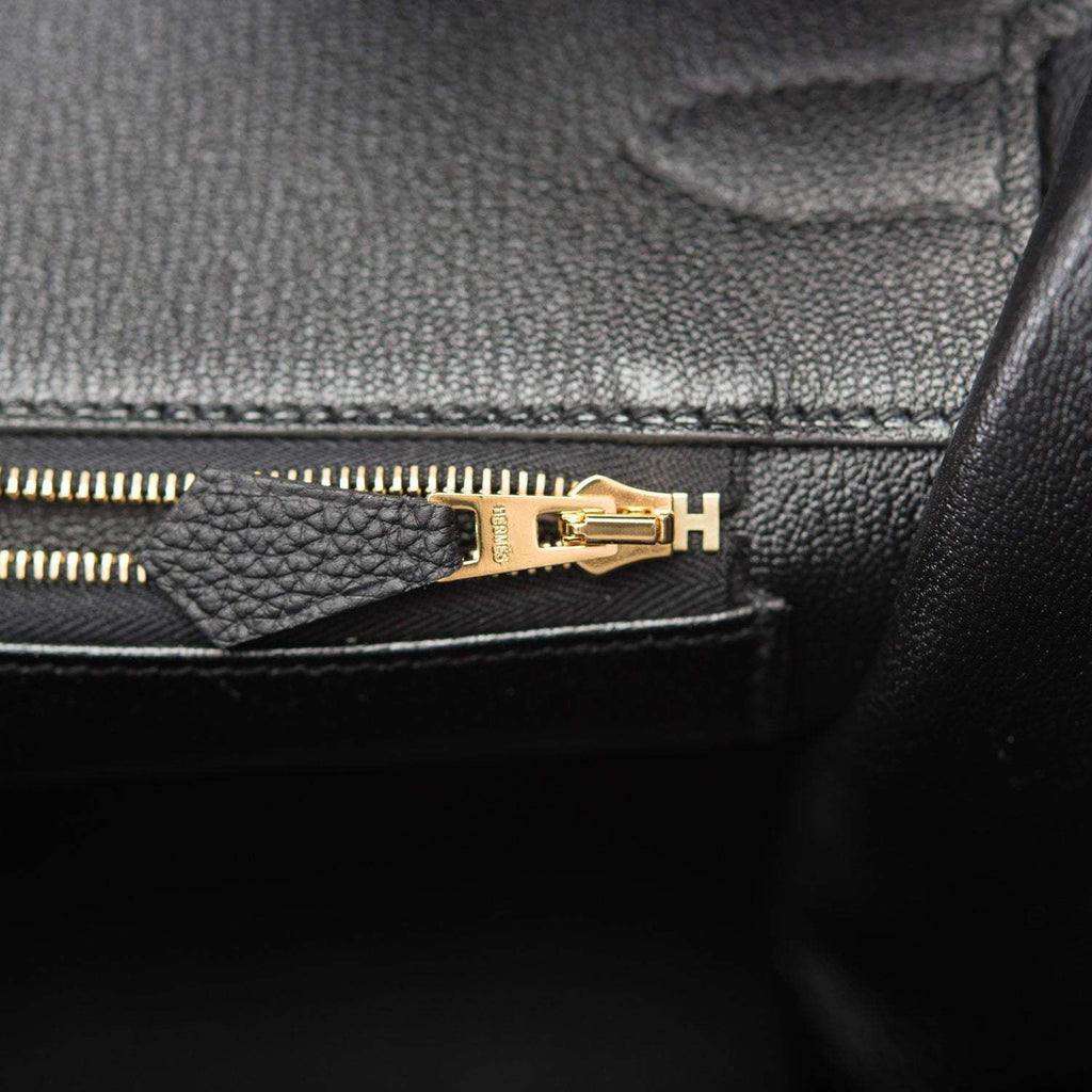 Hermes Birkin 35 Black Togo Rose Gold Hardware