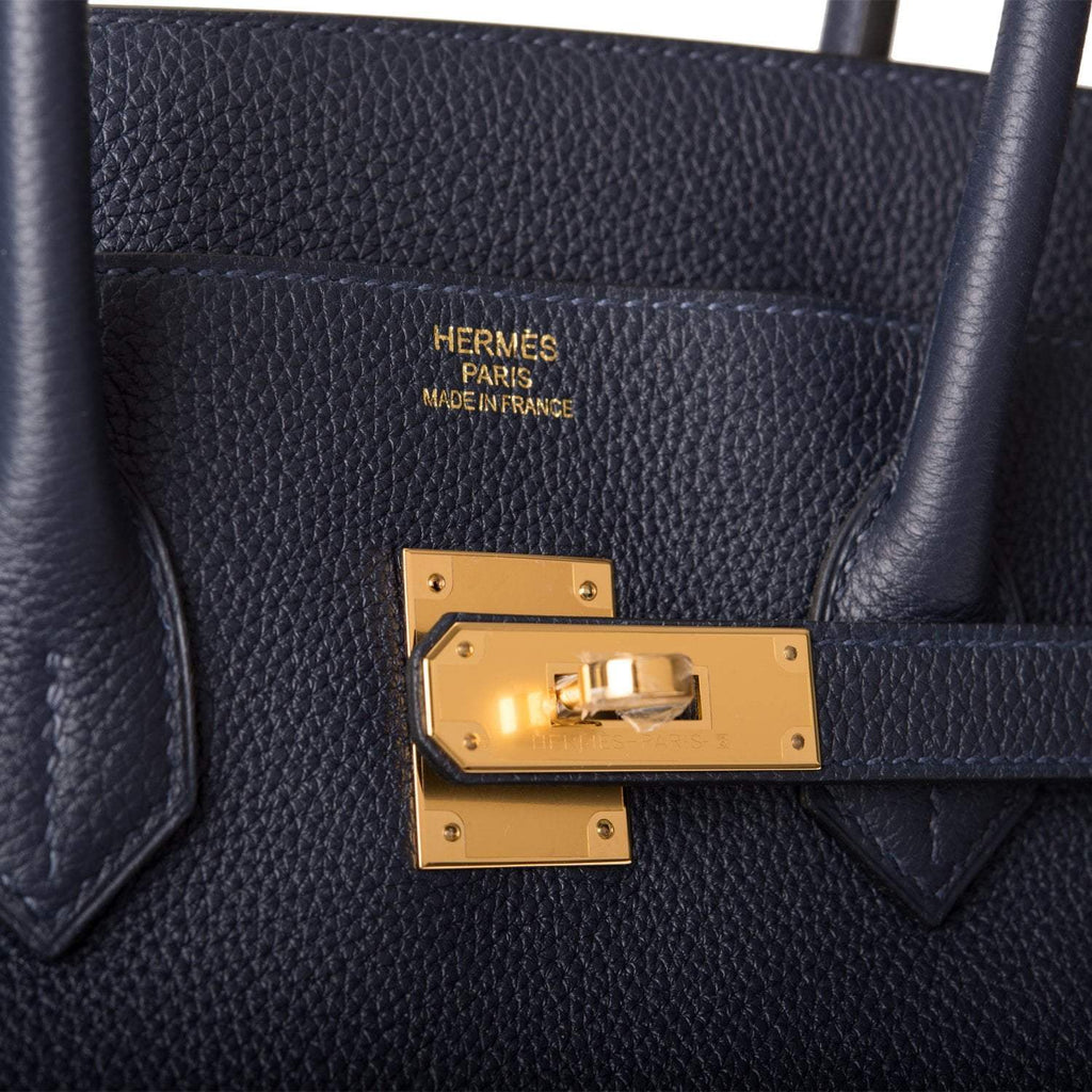 Hermes Bleu Nuit Togo Birkin 35cm Gold Hardware